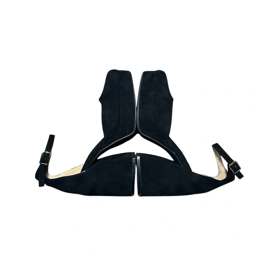 Altar'd State Black Suede Platform Block Heel